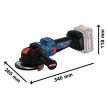Bosch EXPERT EXWX18V-15PS Akkus sarokcsiszoló 125mm (2xEXBA18V-80 akku; EXAL18V-160 töltő) L-Boxx