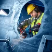 Bosch EXPERT EXWX18V-15PS Akkus sarokcsiszoló 125mm (2xEXBA18V-80 akku; EXAL18V-160 töltő) L-Boxx