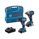 Bosch akkus gépszett PRO GDX 18V-285 + GSR 185-LI + 2x2,0Ah + GAL 18V-20 + koffer (Extra 5Ah akku ajándékba)
