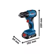 Bosch akkus gépszett PRO GDX 18V-285 + GSR 185-LI + 2x2,0Ah + GAL 18V-20 + koffer (Extra 5Ah akku ajándékba)