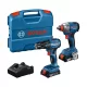 Bosch GDX 18V-285 + GSB 185-LI akkus gépszett 2x2,0AH kofferben (Extra 5Ah akku ajándékba)