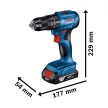 Bosch GDX 18V-285 + GSB 185-LI akkus gépszett 2x2,0AH kofferben (Extra 5Ah akku ajándékba)