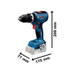 Bosch GSB 18V-65 Akkus Ütvefúró-Csavarozó (akku és töltő nélkül) kartondobozban (Extra 5Ah akku ajándékba)