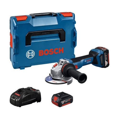 Bosch GWS 18V-11 S Akkus Sarokcsiszoló  (2x5,0 Ah akkuval; GAL 1880 töltővel) L-Boxx-ban