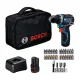 Bosch GSR 12V-32 Akkus fúrócsavarozó (2x2,0Ah akkuval; GAL 12V-20 töltővel; 36db-os tartozékszett