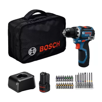   Bosch GSR 12V-32  Akkus fúrócsavarozó  (2x2.0Ah, GAL 12V-20, 24db-os tartozékszettel) hordtáskába