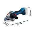 Bosch GWS 18V-8 Akkus Sarokcsiszoló (2x4,0 Ah ; GAL 1840 ; csiszolótárcsa 125mm) L-Boxx