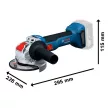 Bosch GWX 18V-8 Akkus sarokcsiszoló X-LOCK (akku és töltő nélkül) kartondobozban