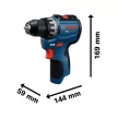 Bosch akkus fúrócsavarozó GSR 12V-31 12V 2x2,0Ah – 25 részes bitkészlet, táskában