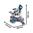 Bosch PRO GCM 18V-216 D akkus leszabó és gérvágó fűrész, 1x216x30x1,7, 24, alapgép