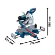 Bosch GCM 254 D elektromos gérvágó 230V 1800W Fűrészlap 254 x 30mm Vágás max 210 x 90 mm