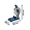 Bosch GCD 18V-355 Fémvágó fűrész (akku és töltő nélkül) kartondobozban
