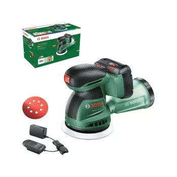   Bosch EasyOrbit 18V-10 Akkus Excentercsiszoló (2,0 Ah akkuval; AL18V20 töltővel)