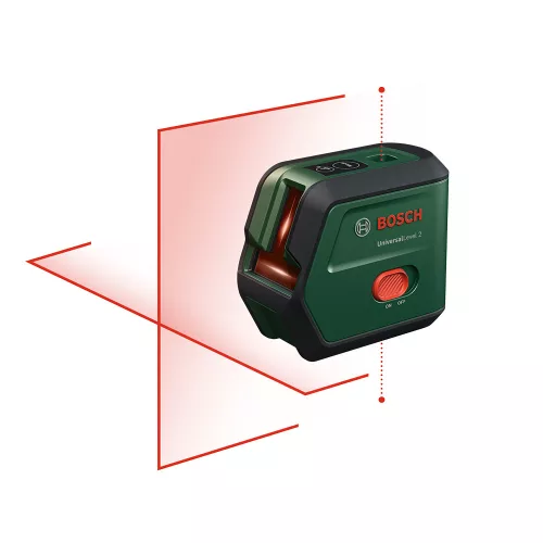 Bosch UniversalLevel 2 pont- és vonallézer 12m 2 x AA elem kartondobozban