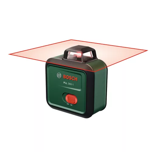 Bosch PLL 360-1 Piros vonallézer 2 x AA elem Kartondobozban