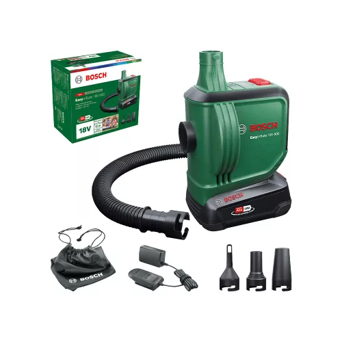 Bosch EasyInflate 18V-500 akkus térfogat-légkompresszor 18V, 0,03 bar, 1x2,0Ah