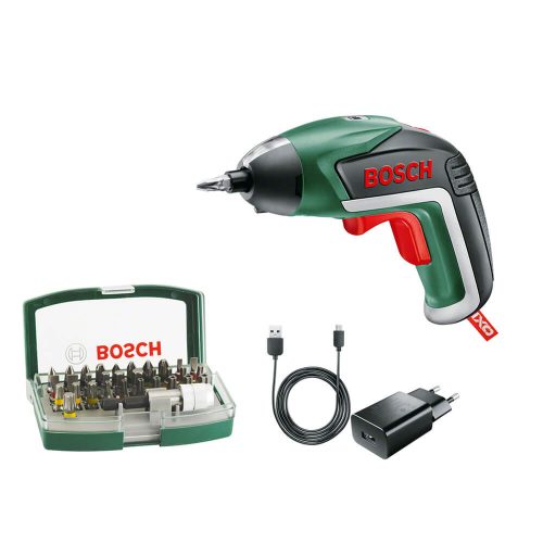 Bosch akkus csavarbehajtó IXO V 3.6V Li-ion 3,6V 1,5Ah + 32részes bitkészlet