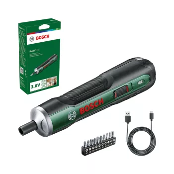 Bosch PushDrive akkus csavarozó 3,6V, bitkészlet