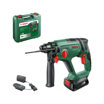   Bosch UniversalHammer Akkumulátoros fúrókalapács, 18V, akkuval és töltővel (1x2,5Ah) kofferben