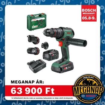   Bosch akkus ütvefúró AdvancedImpact 18V-80 QuickSnap 1x2ah, 1x4ah 3 db sarokadapter