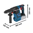 Bosch PRO GBH 18V-26 F SDS Plus akkus fúrókalapács 18V, kofferban