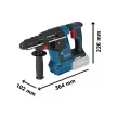 Bosch GBH 18V-26 Akkus fúrókalapács + GDE 18V-16 Beépített porelszívó 2x5.5Ah akku+Töltő + L-Boxx (Extra 5Ah akku ajándékba)