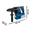Bosch GBH 18V-28 CF akkus SDS-Plus fúró-vésőkalapács 2xProCORE18V 8.0Ah + porelszívó L-BOXX-ban (Extra 5Ah akku ajándékba)
