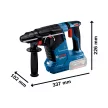 Bosch Professional GBH 187-LI Akkus fúrókalapács, 18 V, 2,4 J (2x5.0Ah + GAL 1880) kofferben