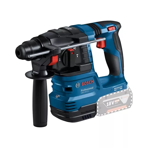Bosch GBH 18V-22 akkus fúrókalapács SDS PLUS 1,9J - akku és töltő nélkül (Extra 5Ah akku ajándékba)