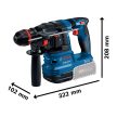 Bosch GBH 18V-22 X Akkus fúrókalapács (akku és töltő nélkül) kartondobozban