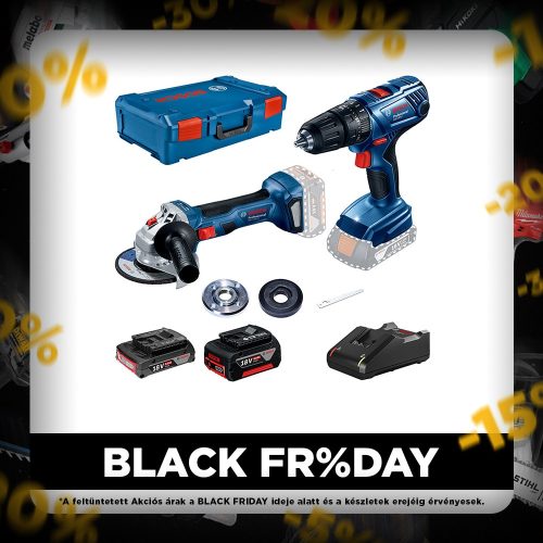 Bosch gépszett GSB 180-LI + GWS 180-LI + GBA 18V 2.0Ah + GBA 18V 4.0Ah XL-BOXX