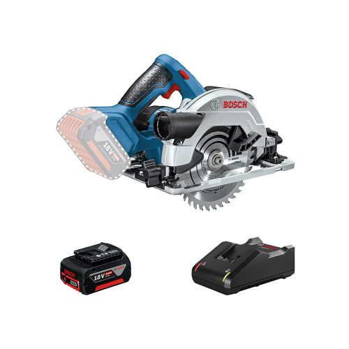 Bosch GKS 18V-57 akkus körfűrész + GBA 18V 4.0Ah + GAL 18V-40