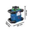 Bosch forgólézer GRL 650 CHVG, zöld + BT 300 HD Professional állvány