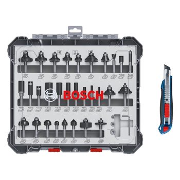   Bosch marószár készlet 30 részes, Befogás: 8mm + ajándék Bosch vágókés