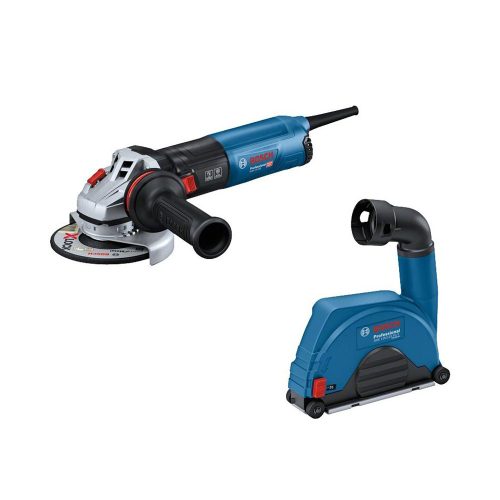 Bosch sarokcsiszoló GWS 14-125 + GDE 115/1 porelszívó adapter