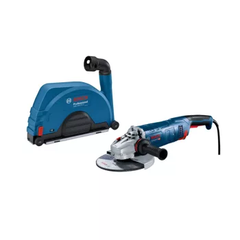   Bosch sarokcsiszoló GWS24-230 JZ + GDE230 FCS porelszívó adapter