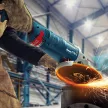 Bosch sarokcsiszoló GWS24-230 JZ + GDE230 FCS porelszívó adapter