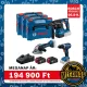 Bosch akkus gépszett GBH 18V-22 + GSR 18V-65 + GWS 18V-8 + 2x5Ah akku + GAL 18V-40 + 3 db L-Boxx