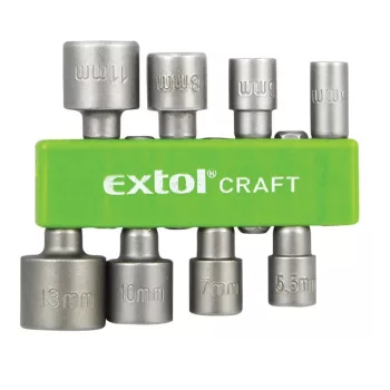   Extol Craft behajtó készlet hatlapfejű csavarokhoz 8 részes 5-13mm