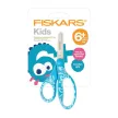 Fiskars gyermekolló, 12 cm, türkiz rózsaszín virág motívummal (1027419)