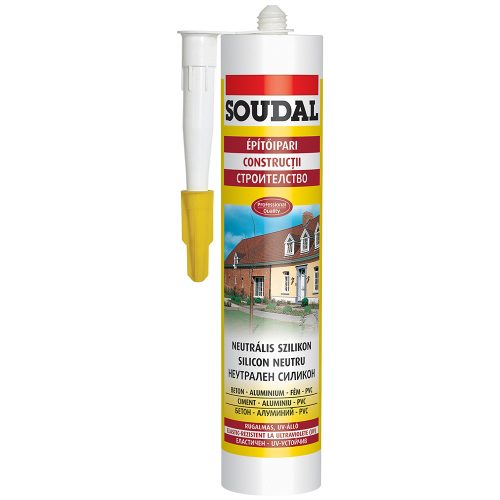 Soudal neutrális építőipari szilikon, semleges, színtelen 280ml