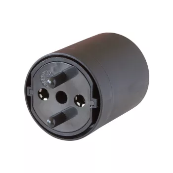   Brennenstuhl adapter Fix fekete, DE a CH 230V 2 pólus T11-es