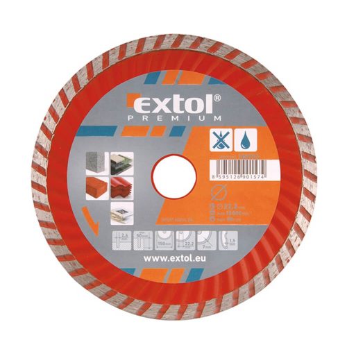 Extol Premium Turbo gyémántvágó tárcsa gránit/kerámia 150mm (száraz-vizes)