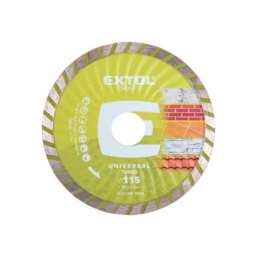Extol Craft gyémántvágó TURBO; 115×2,2×22,2mm, max.13.200 ford/perc