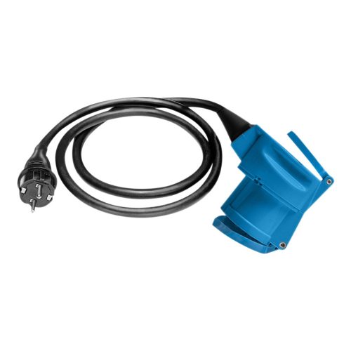 Brennenstuhl adapterkábel, földelő érintkezős (230V/16A) fekete, 1,5m, IP44