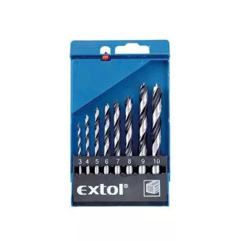 Extol Craft fafúró készlet polírozott 8 részes 3-10mm