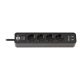Brennenstuhl Ecolor elosztóba USB töltő 4 sebességes fekete, 1,5m