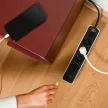 Brennenstuhl Ecolor aljzatszalag 2 USB C töltőaljzattal 4-utas fehér/fekete 1,5m H05VV-F3G1.5