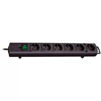 Brennenstuhl Comfort-Line elosztó 6 dugalj, fekete, 2m