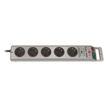   Brennenstuhl Super-Solid 13.500A elosztó, 5 dugalj, ezüst, 2,5m